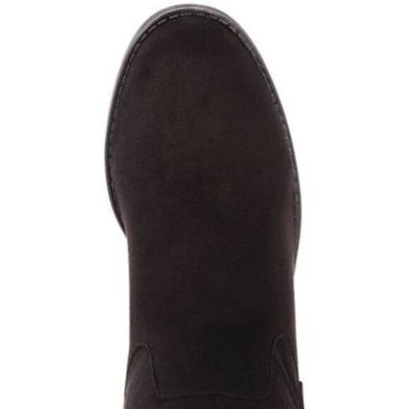 AMERICAN RAG Womens Black Adarra Round Toe Stacked Heel Zip-Up Riding Boot 6 - Picture 3 of 3